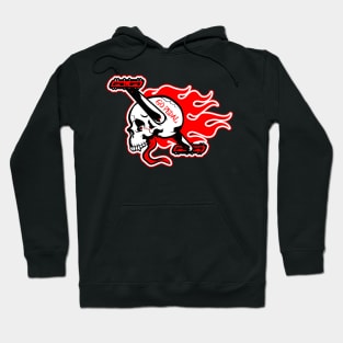 Mountain Biking - Go Pedal Skull & Flames Hoodie